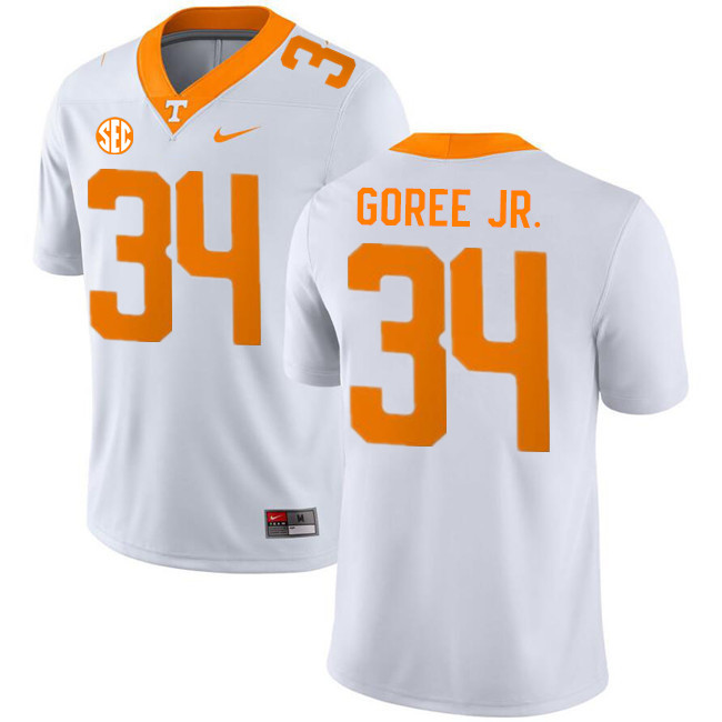 Men #34 Marcus Goree Jr. Tennessee Volunteers College Football Jerseys Stitched-White